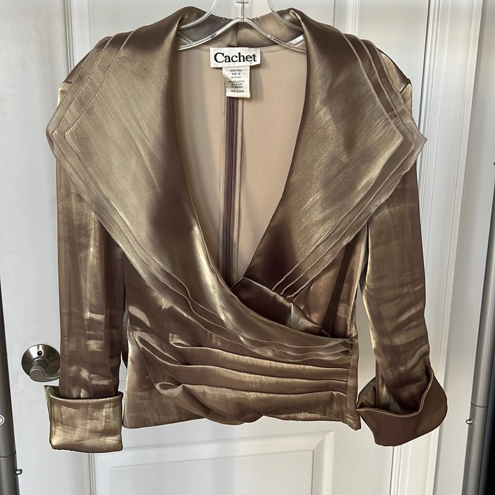 Cachet iridescent, 3/4 sleeve blouse